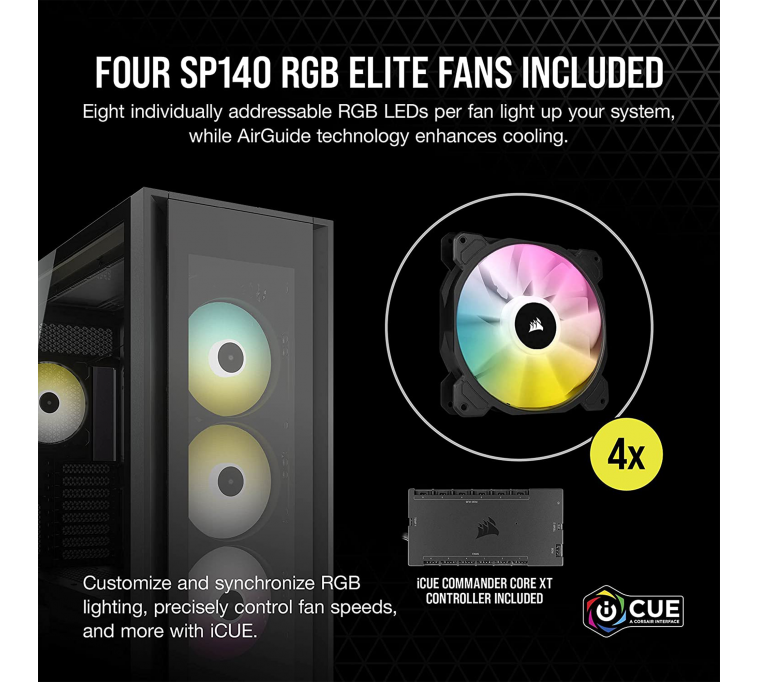 CORSAIR 7000X RGB TG Black Full-Tower Casing